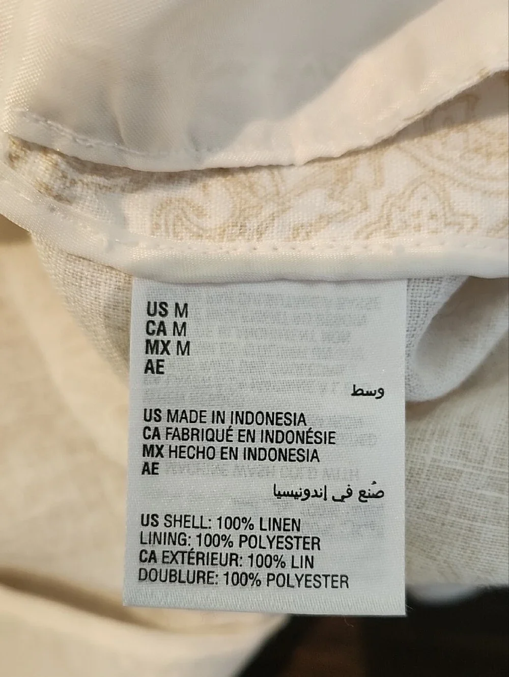 NWT Club Room Luxury 100% Linen Paisley Blazer White/Cream Men’s Size Medium